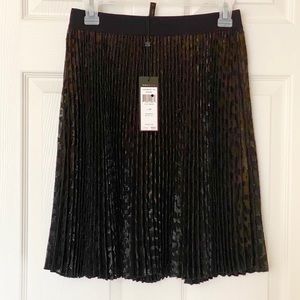 BCBG Ryanne black pleated skirt